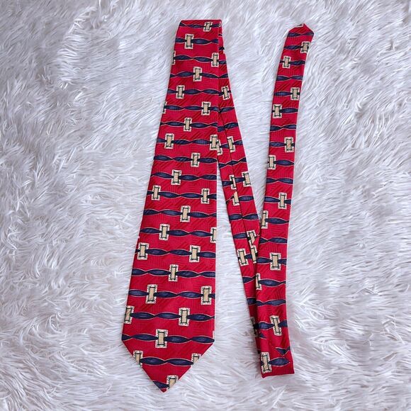 Robert Talbott Best Of Class Nordstrom Jacquard Silk Tie Red Black Gold 58L 4W - Picture 1 of 5
